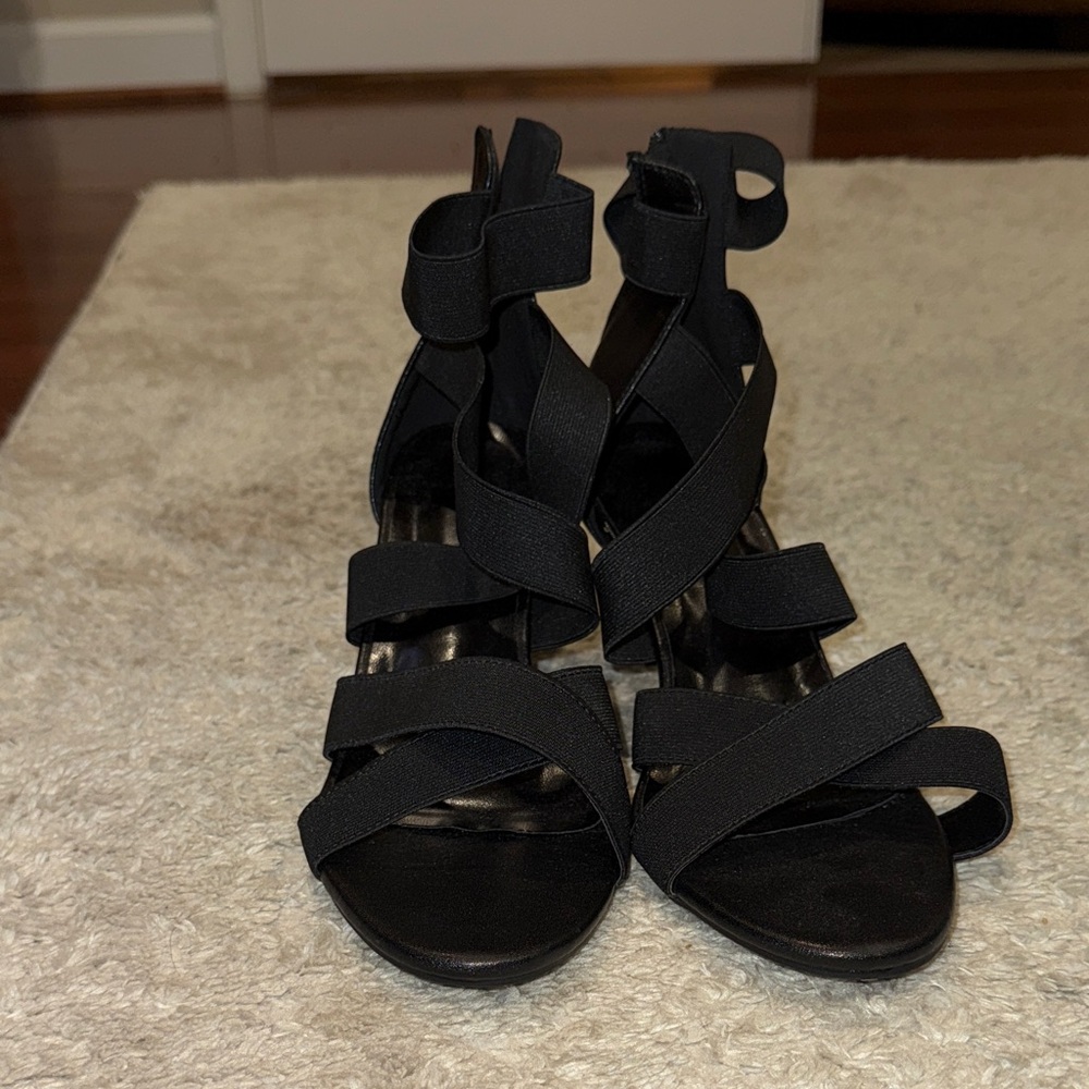 Elegant Black Strappy Sandals